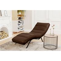 Relaxliege Swing Black Dunkelbraun B: 65 Cm - Dunkelbraun/Schwarz, Design, Leder (65/65-95/171cm) - Livetastic