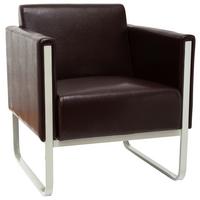 Sessel Aruba Dunkelbraun - Dunkelbraun/Hellgrau, MODERN, Textil (67/78/71cm) - MID.YOU