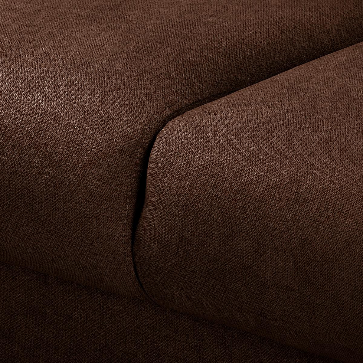 Ecksofa Beata Braun S: 230x150 cm - Wengefarben/Braun, Design, Textil (230/150cm) - Livetastic