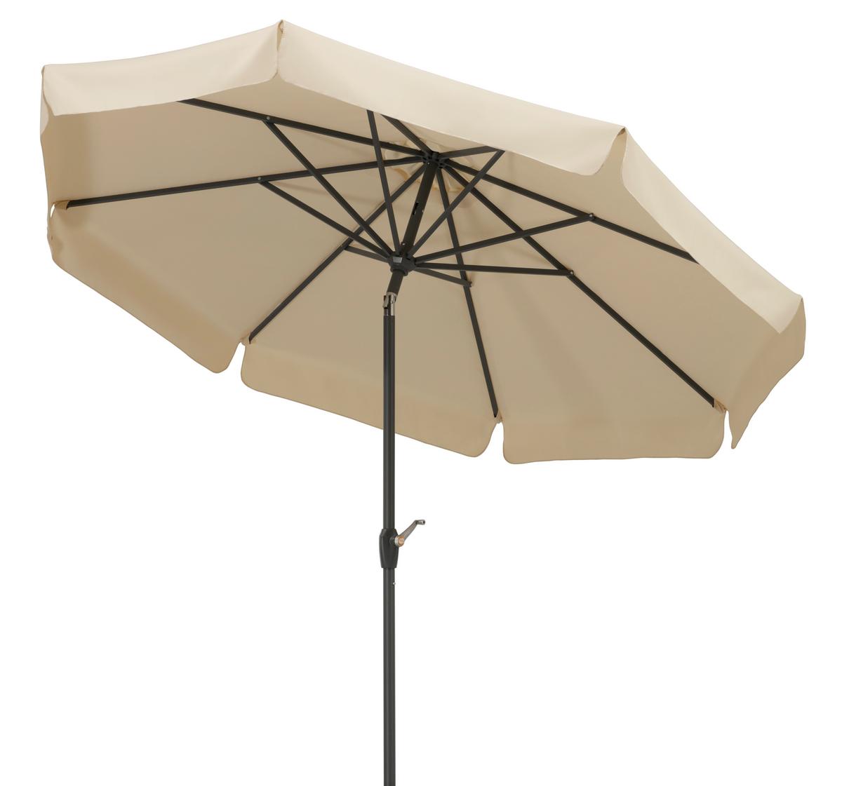 Sonnenschirm Orlando BxHxT: 270x250x270 Naturfarben - Anthrazit/Naturfarben, Basics, Textil/Metall (270/250/270cm) - Schneider