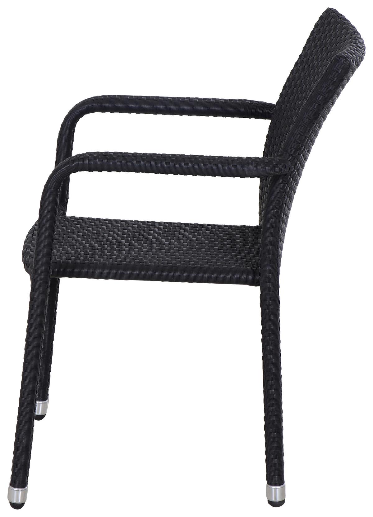 Stapelsessel F75846 - Schwarz, MODERN, Kunststoff/Metall (56/83/60cm) - Siena Garden