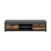 Lowboard Jam Anthrazit/naturfarben B: 160cm - Anthrazit/Schwarz, Design, Holzwerkstoff (160/37/40cm) - MID.YOU
