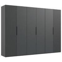 Drehtürenschrank Andorra Graphitfarben B: 300 Cm - Graphitfarben, MODERN, Holzwerkstoff (300/216/58cm) - MID.YOU