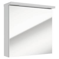 Spiegelschrank Rima Mit Led 1 Tür BxHxT: 61x60x20 cm - Weiß, Basics, Glas/Holzwerkstoff (61/60/20cm) - MID.YOU
