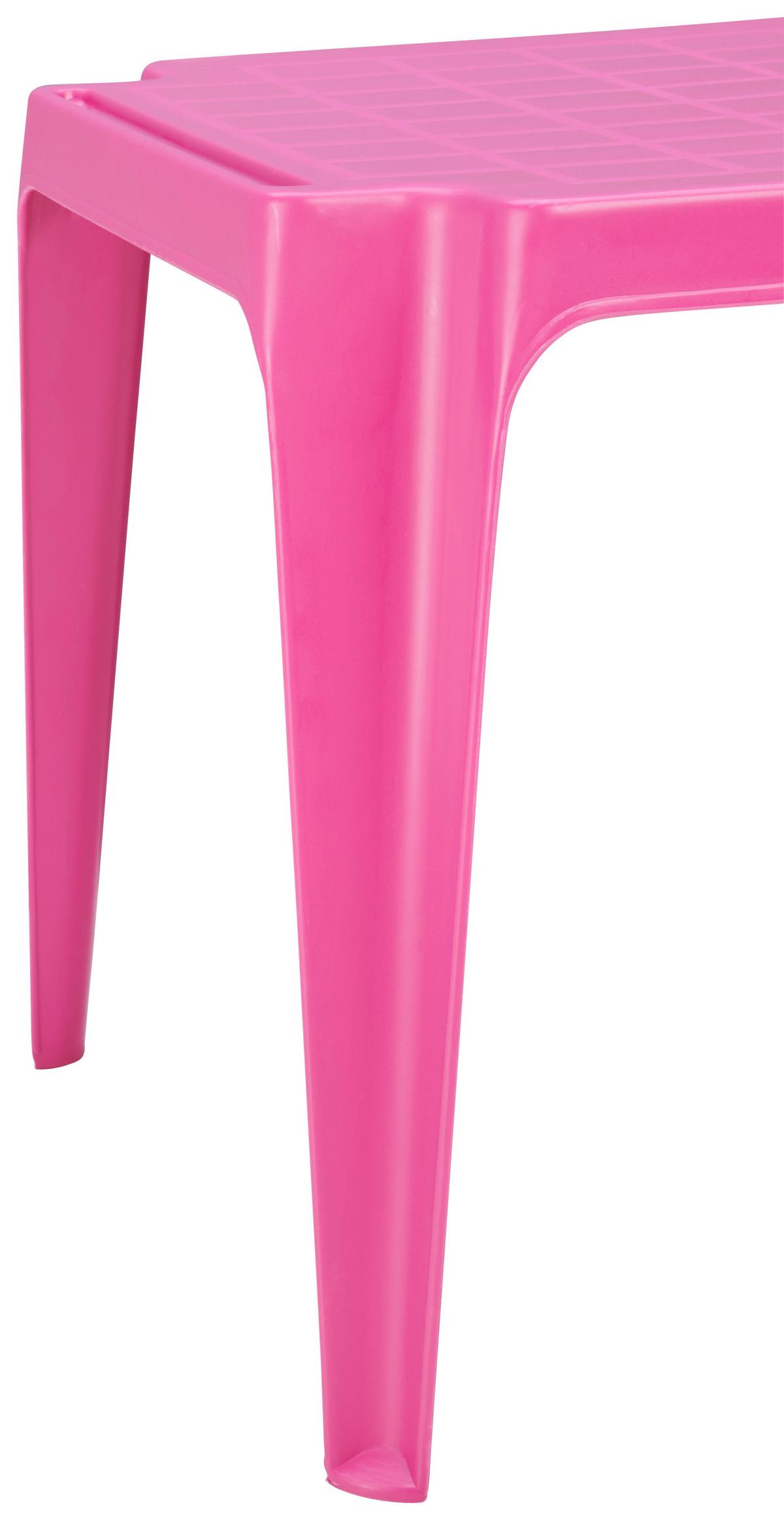 Kindertisch Tavolo Baby Pink Kunststoff Wetterfest - Pink, MODERN, Kunststoff (55/50/44cm) - BUNINO