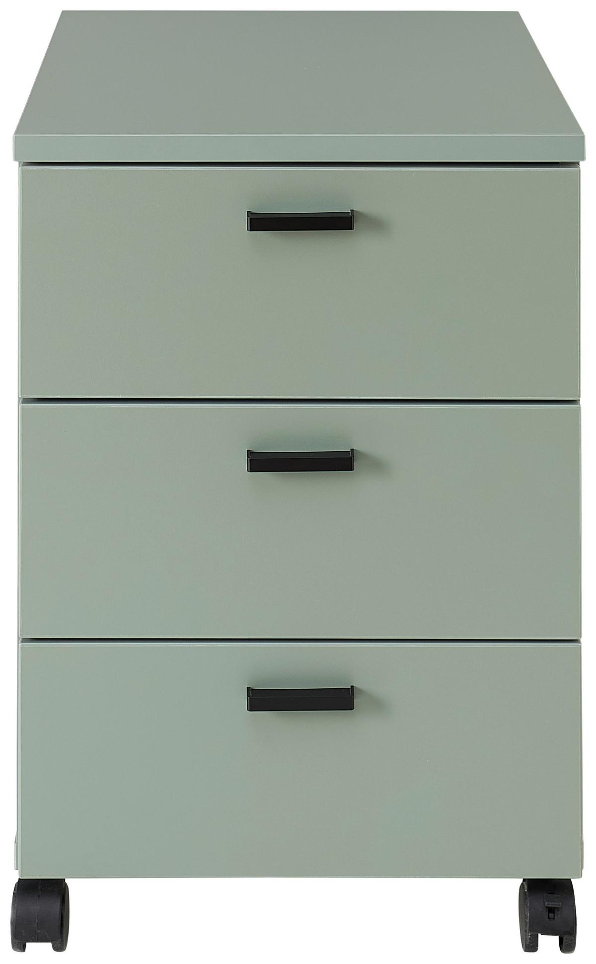 POJÍZDNÝ KONTEJNER GLENN-M - černá/zelená, Moderní, kompozitní dřevo/plast (45/66/55cm) - Mömax