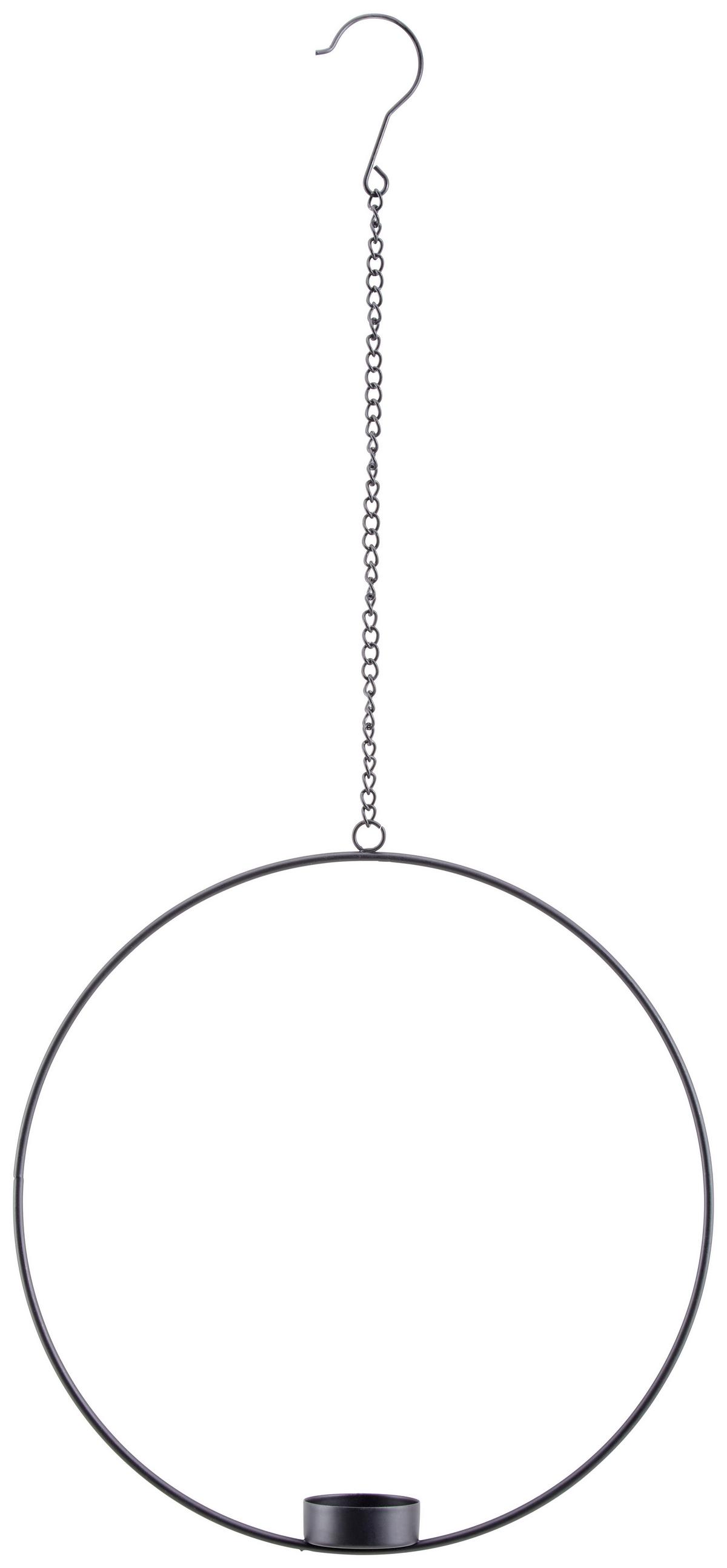 Dekohänger D: ca. 25 cm, Rumba - Schwarz, MODERN, Metall (25cm)