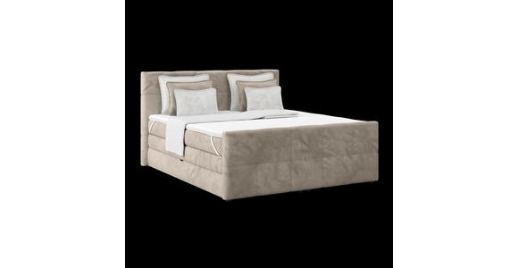 Boxspringbett mit Topper und Bettkasten 180x200 cm Medino - Taupe, KONVENTIONELL, Holz/Holzwerkstoff (180/200cm) - Luca Bessoni