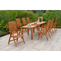Gartenmöbel Set 9-tlg Paraiba aus Akazienholz - Naturfarben, MODERN, Holz - Gardenson