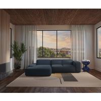 Ecksofa Hannah Blau 200x304 cm - Blau/Schwarz, Design, Textil (200/304cm) - MID.YOU