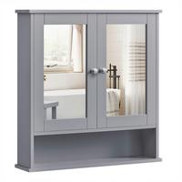 Spiegelschrank Mirror Cabinet - Grau, MODERN, Glas/Holzwerkstoff (56,5/58,5/13cm) - MID.YOU