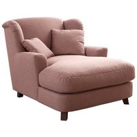 XXXL-Sessel Asado altrosa inkl. Zierkissen, B: 109 cm - Dunkelbraun/Altrosa, MODERN, Textil (109/104/145cm) - Sit & More