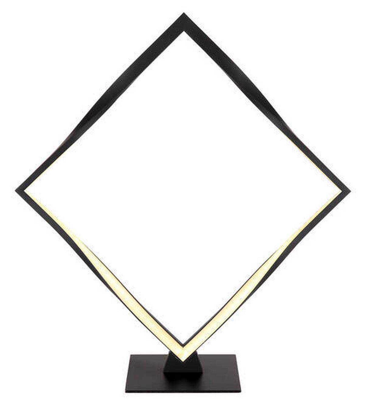 LED-Tischleuchte 67213t - Opal/Schwarz, Design, Kunststoff/Metall (42/14/44,5cm) - Globo