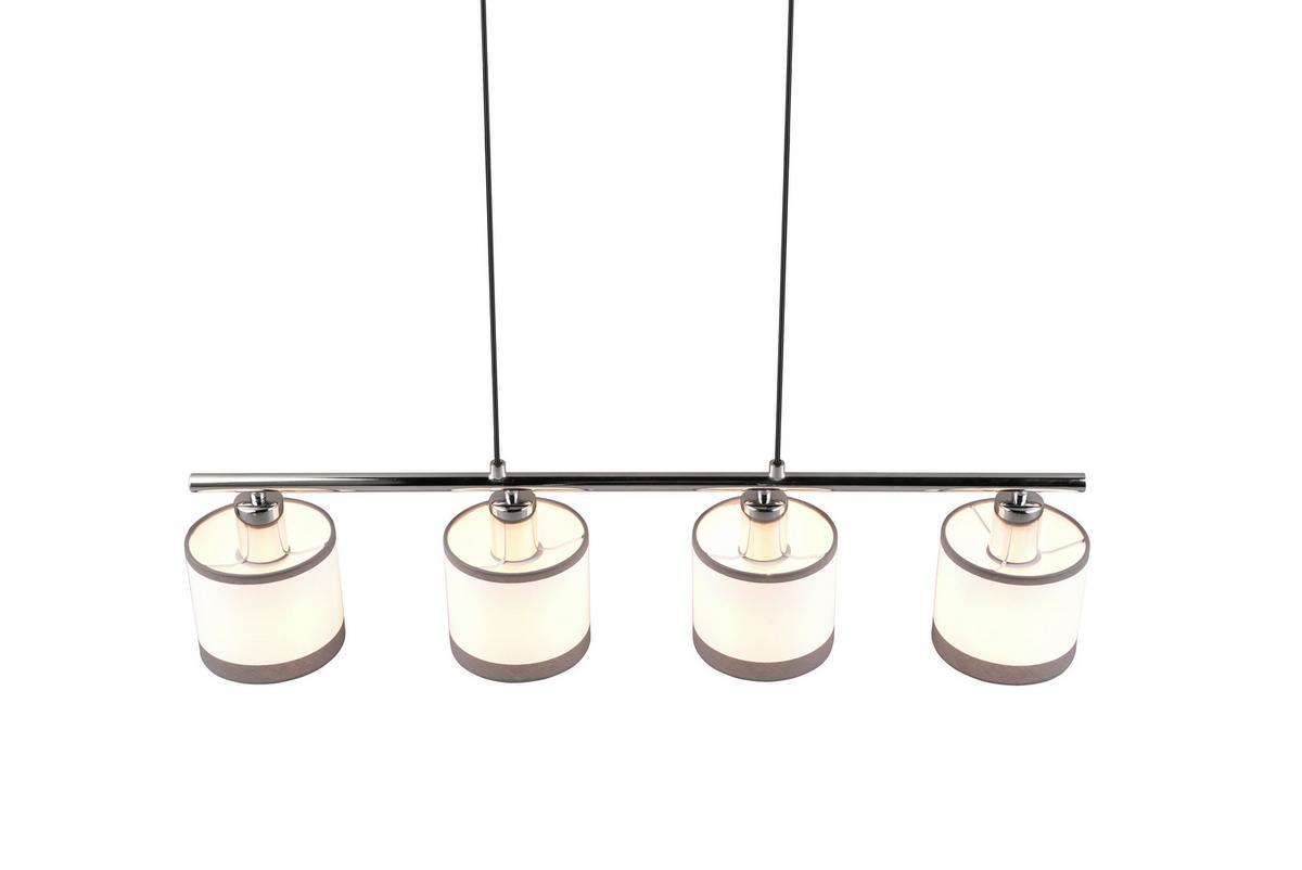 Hängeleuchte R31554006 Davos - Chromfarben/Weiß, Basics, Textil/Metall (75/12/150cm)