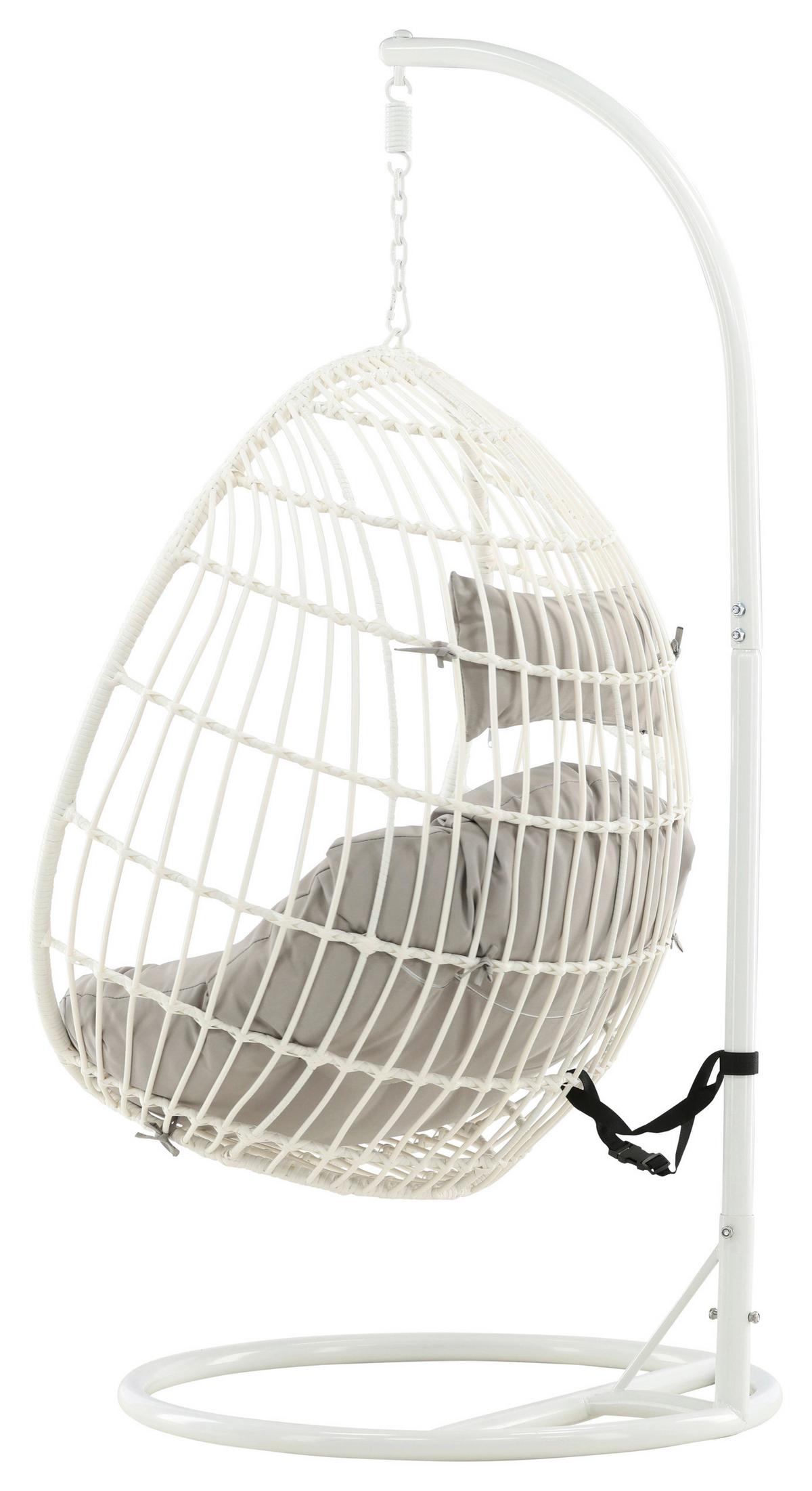 HÄNGESESSEL VIGA - Weiß, KONVENTIONELL, Holz (95/196/95cm) - Gardenson