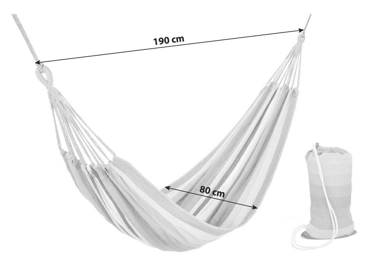 Hängematte aus Baumwolle - Multicolor, Basics, Textil (80/190cm)