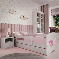 Kinder-/Juniorbett Babydreams Inkl. Matratze 80x160 - Birkefarben/Weiß, MODERN, Holz/Holzwerkstoff (80/160cm) - MID.YOU