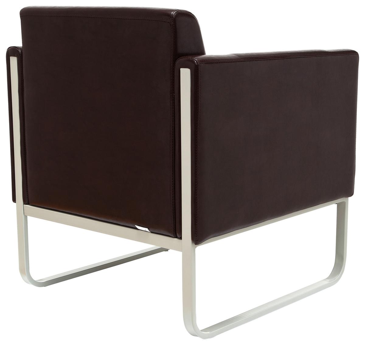 Sessel Aruba Dunkelbraun - Dunkelbraun/Hellgrau, MODERN, Textil (67/78/71cm) - MID.YOU