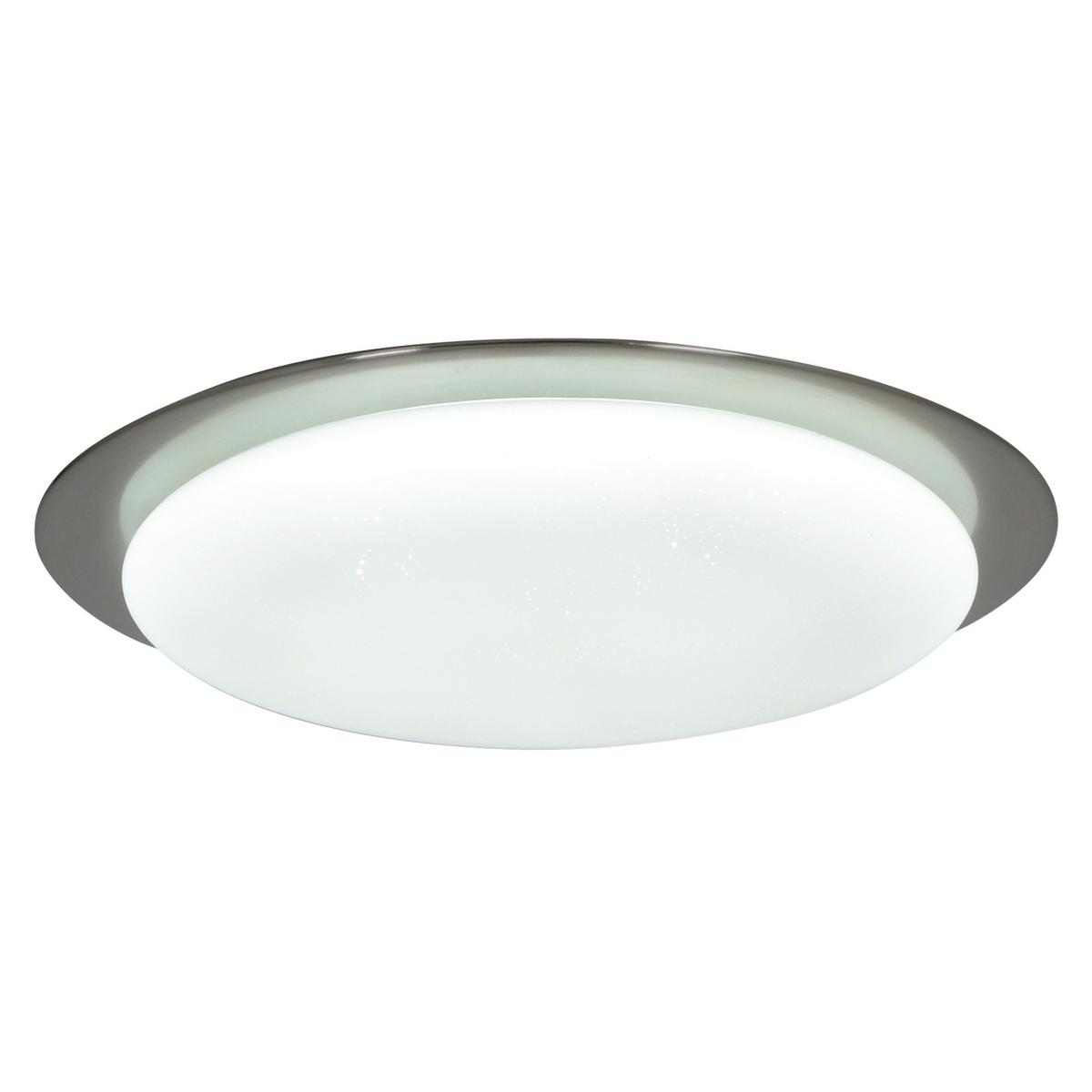 LED-Deckenleuchte Auckland Ø 42 cm dimmbar mit Sternenhimmel - Chromfarben/Weiß, Basics, Kunststoff/Metall (42cm) - Näve