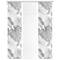 Flächenvorhang Sanja 3er Set - Weiß/Grau, Natur, Textil (60/260cm)