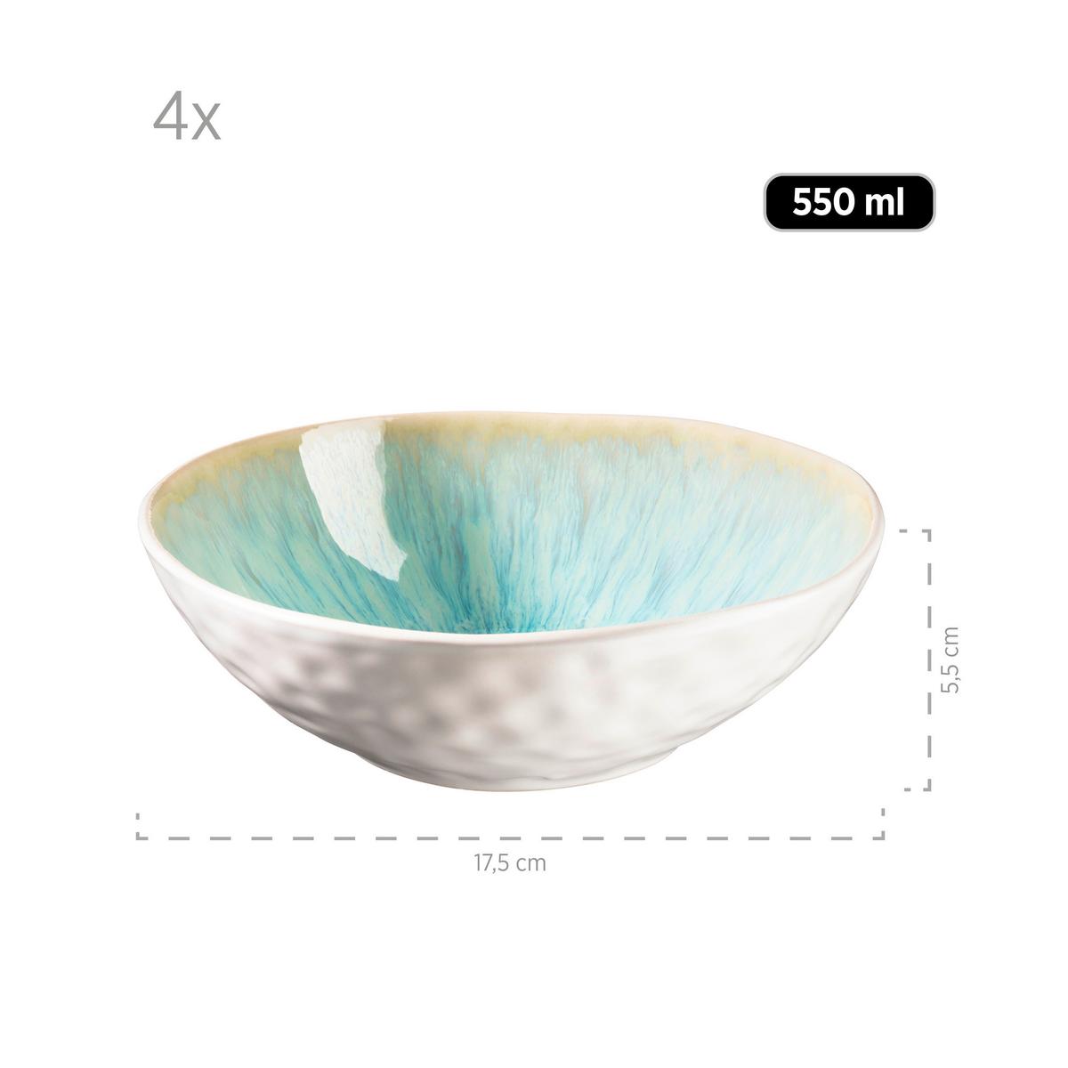 Kombiservice Frozen 4 Personen Geschirr Set - Grün, Basics, Keramik (34,7/32/35cm) - Mäser