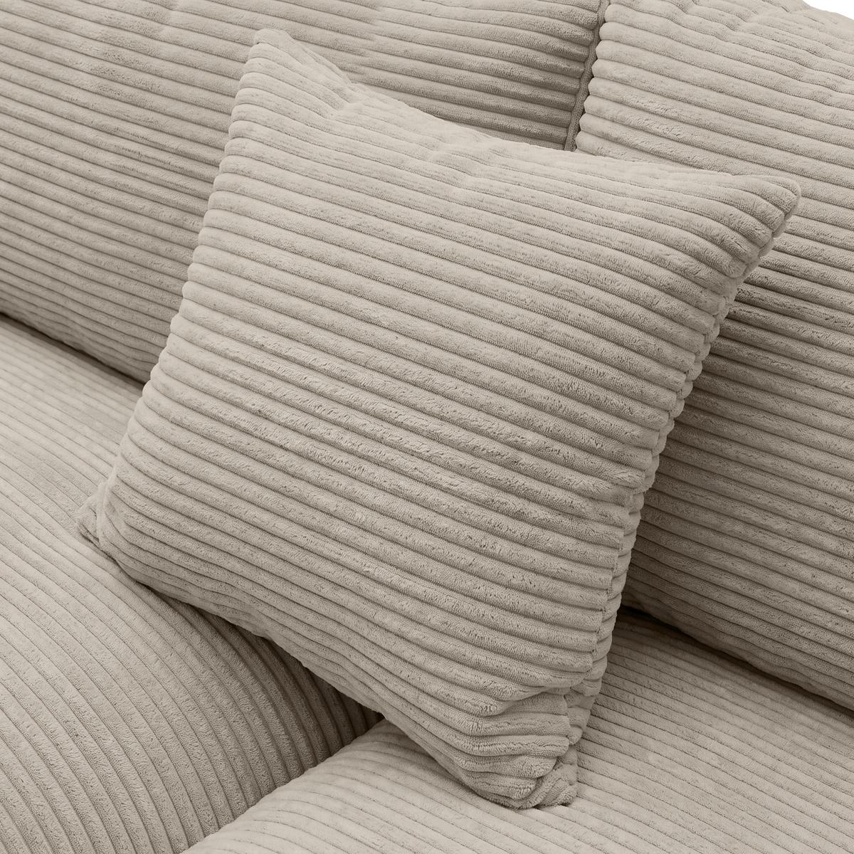 Rohová sedačka PEDRO, levá, šedohnědý manšestr - černá/šedohnědá, Moderní, textil/plast (190/300cm) - Mömax