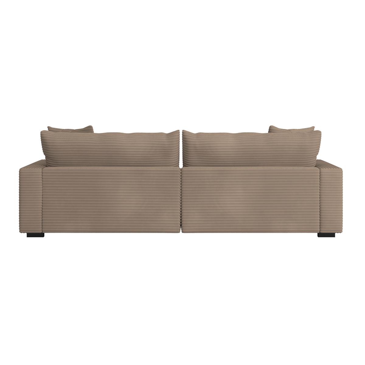 Megasofa Pelle-Megasofa - Wengefarben/Braun, Trend, Textil (261/124cm) - Luca Bessoni