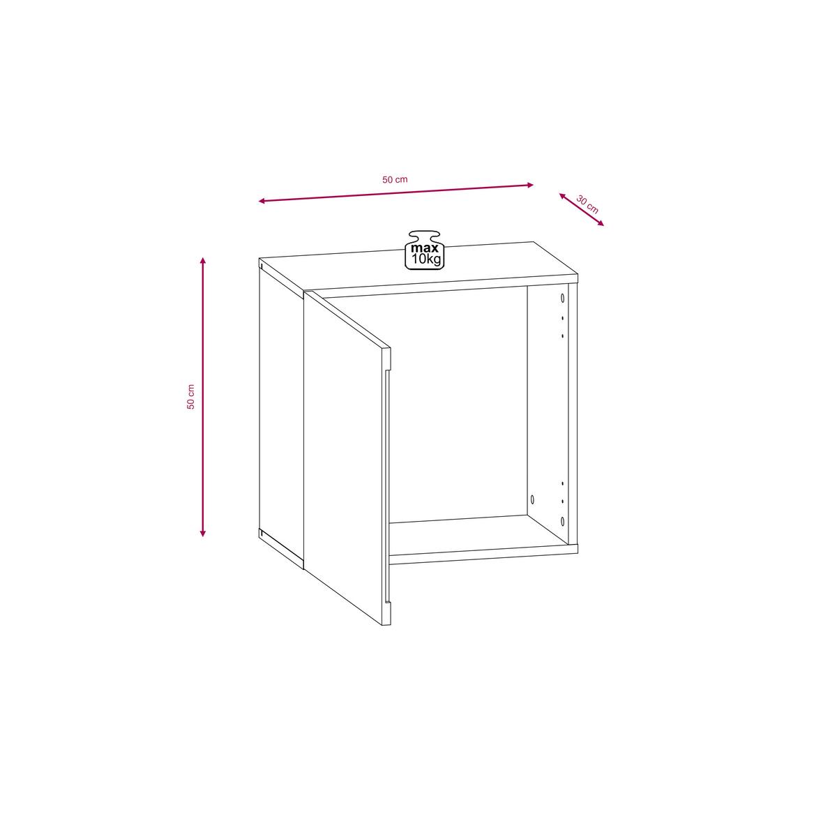 Vitrine Wandschrank Vivien 05 - Schwarz Hochglanz/Schwarz, Design, Holzwerkstoff (50/50/30cm) - Livetastic