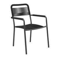 Gartensessel Nele - Dunkelgrau/Grau, MODERN, Textil/Metall (50/44/44cm) - Beldano