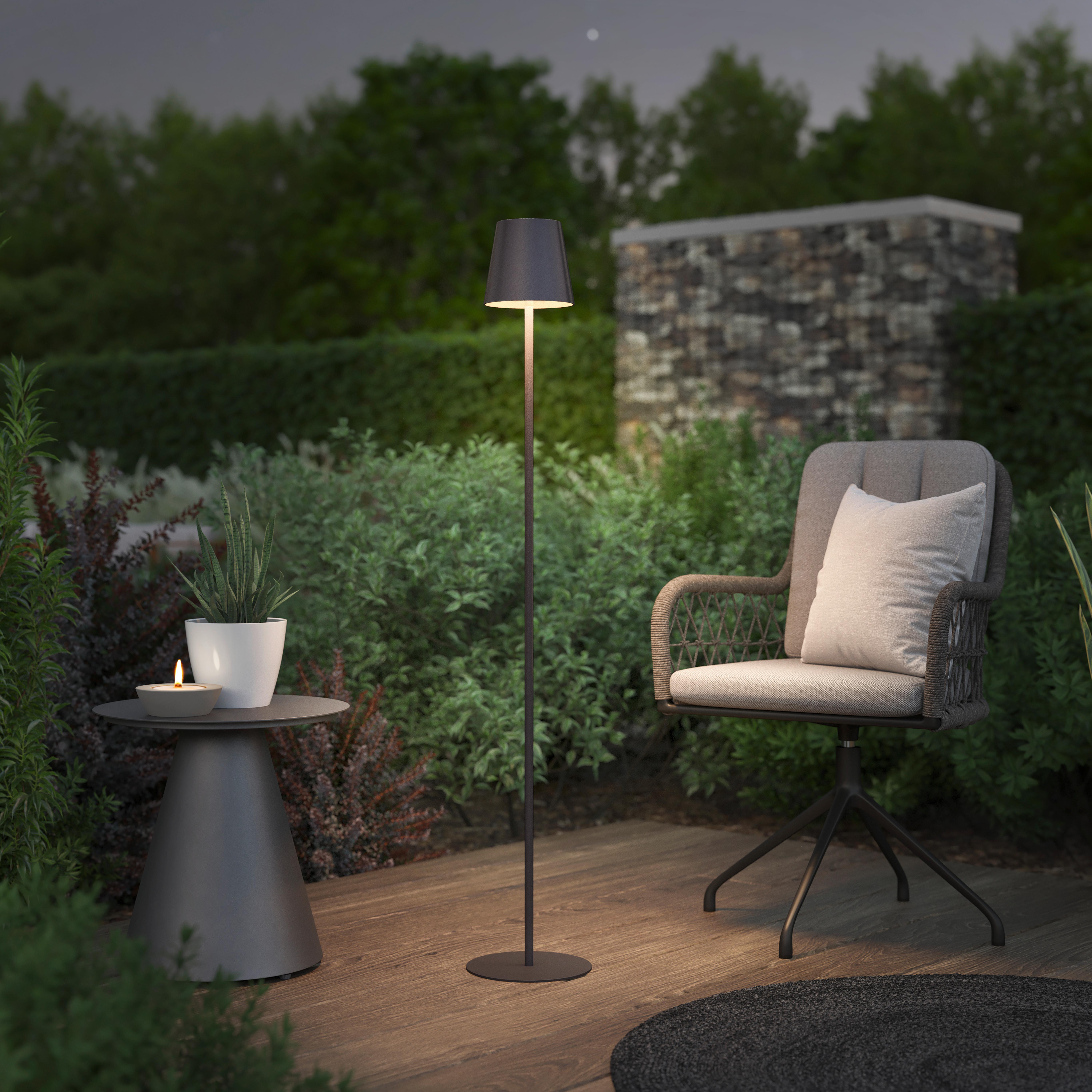 VONKAJŠIE LED SVIETIDLO AUSI - antracitová, Modern, kov/plast (22/130cm) - Modern Living