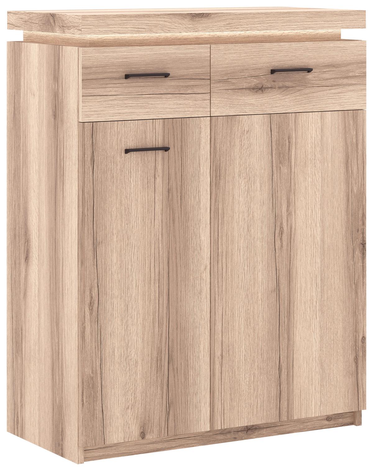 Kommode mit Led 75 cm Vancouver ,eichenfarben - Eichefarben, MODERN, Holzwerkstoff (75/99/38cm)