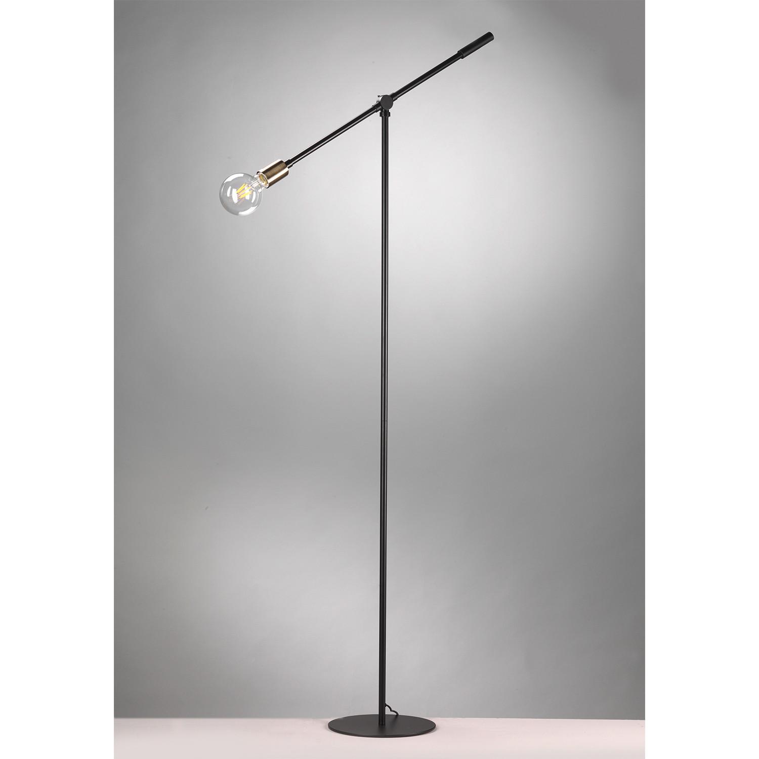 Stehleuchte 4879/Ptn - Goldfarben/Schwarz, Design, Metall (62/170cm)