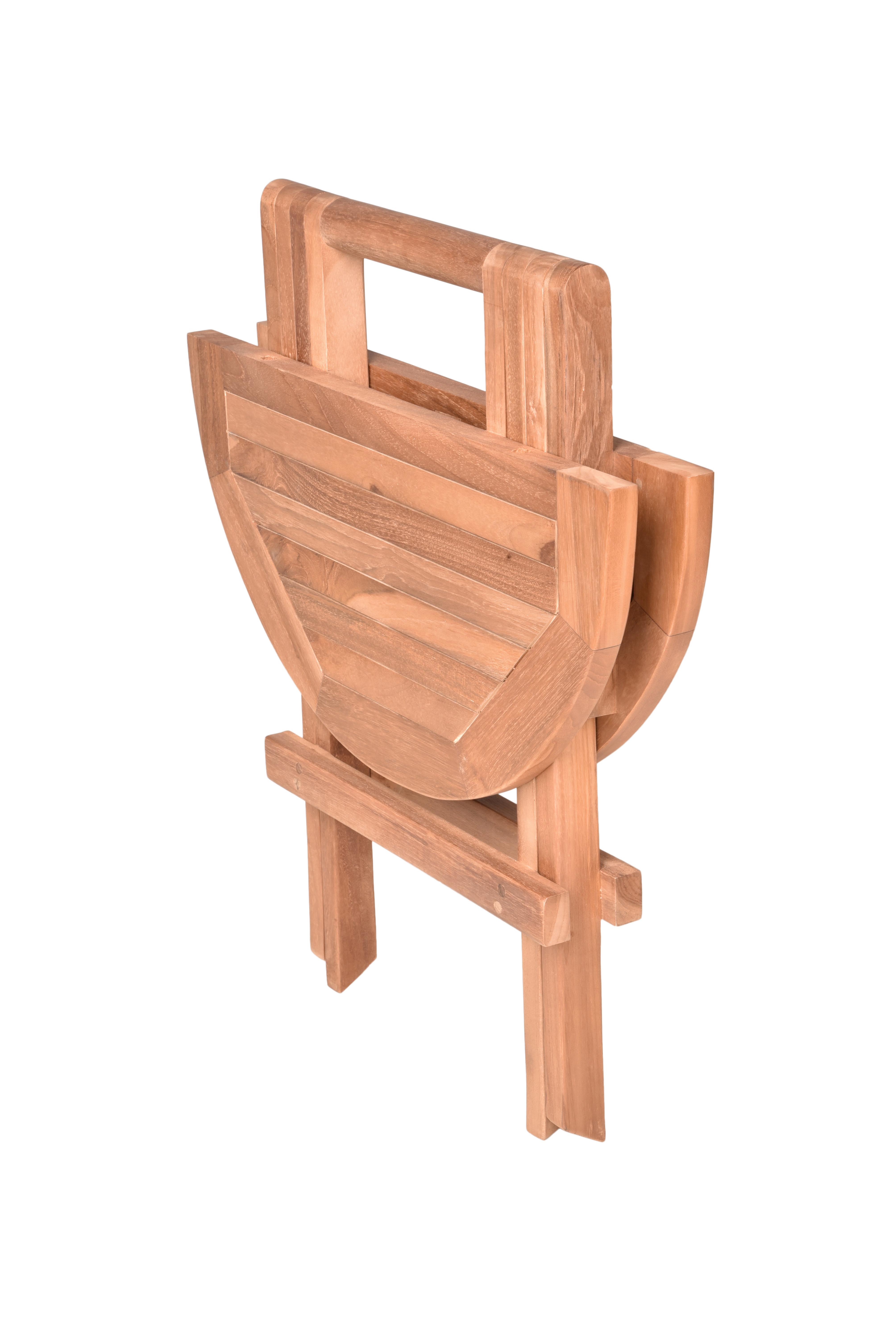 Gartenbeistelltisch Mitan - Braun, Basics, Holz (50/50/51cm) - Gardenson