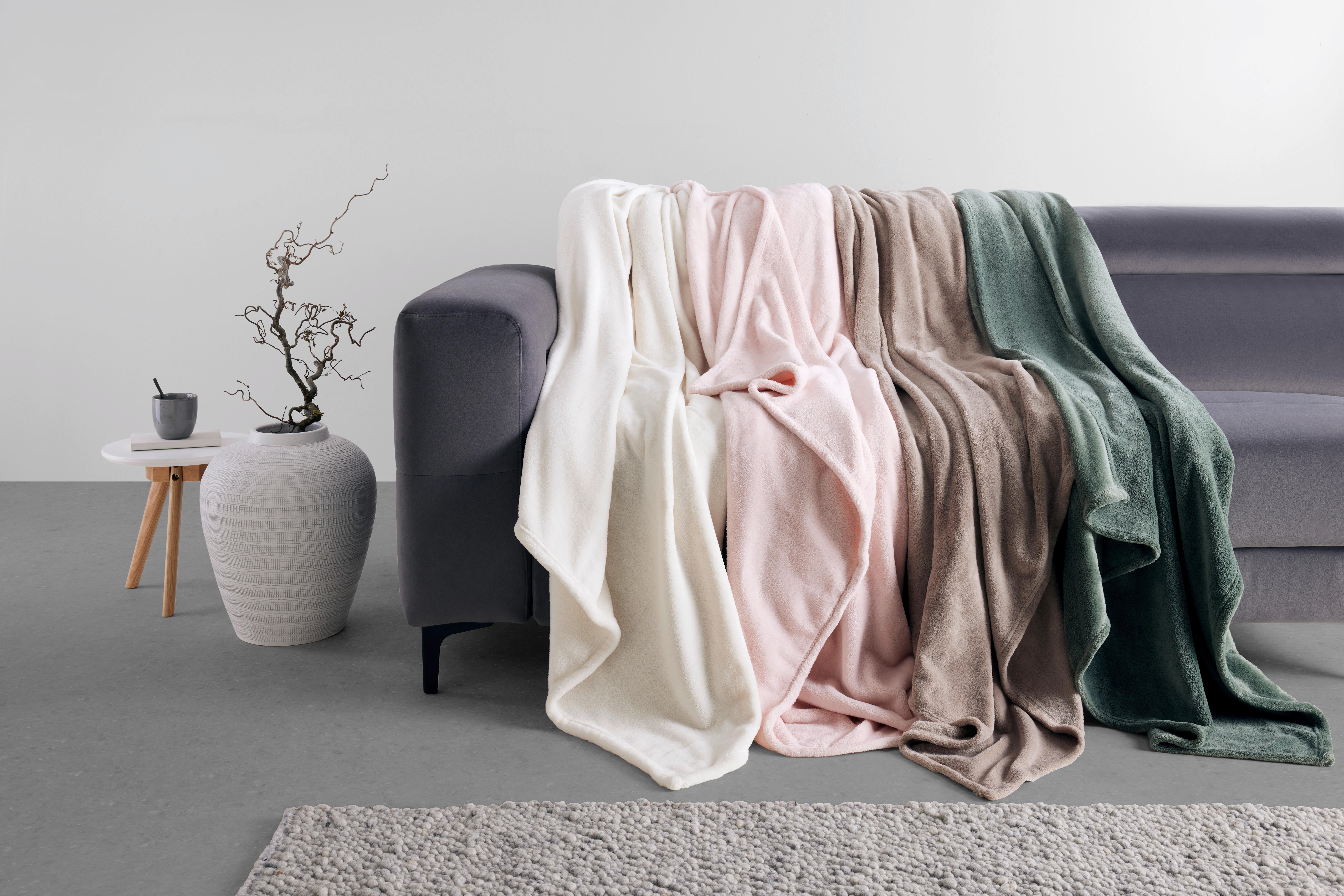 Měkká Deka Kuschelix, 140/200cm, Bílá - přírodní barvy, textil (140/200cm) - Modern Living