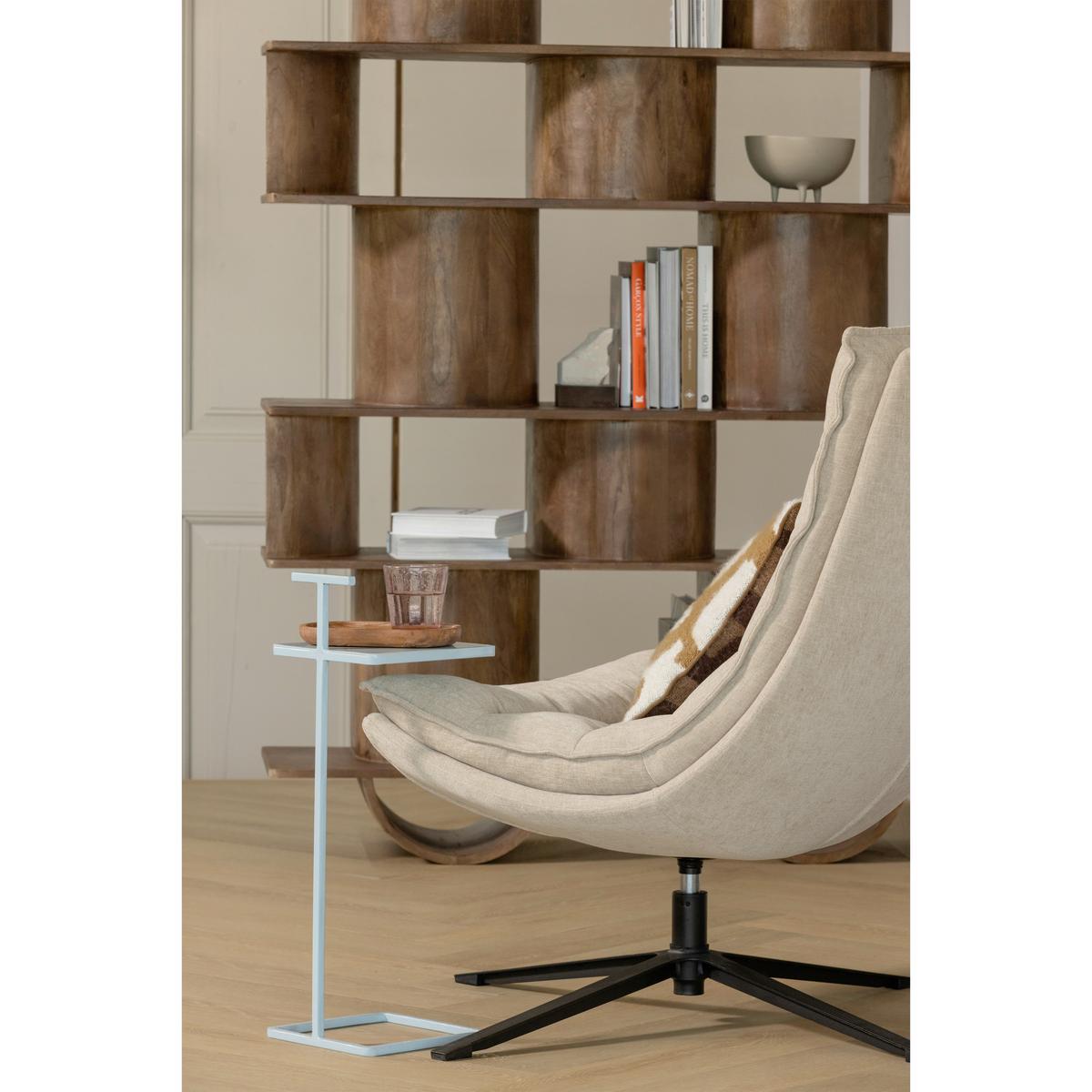 Sesselset Kube Naturfarben B: 77cm - Schwarz/Naturfarben, Design, Textil (77/97/69cm) - Livetastic