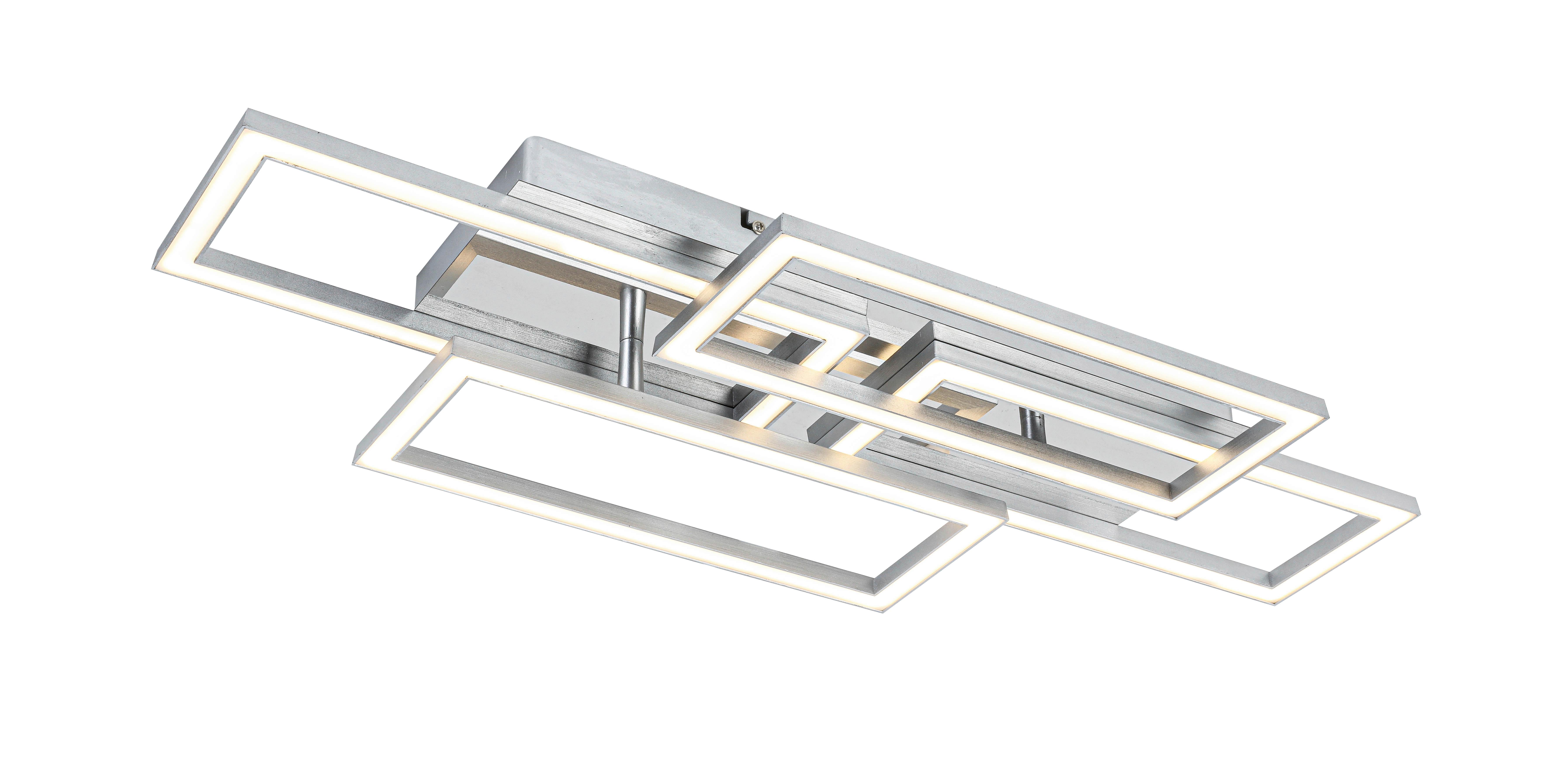 LED-Deckenleuchte Niya - Chromfarben/Silberfarben, MODERN, Kunststoff/Metall (72/28,4/8cm) - Luca Bessoni