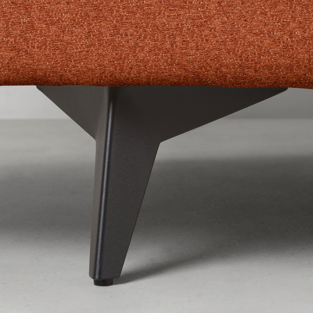 Rohová sedačka AXEL, levá, rezavá tkanina - černá/rezavá, Moderní, kov/textil (250/291cm) - Mömax