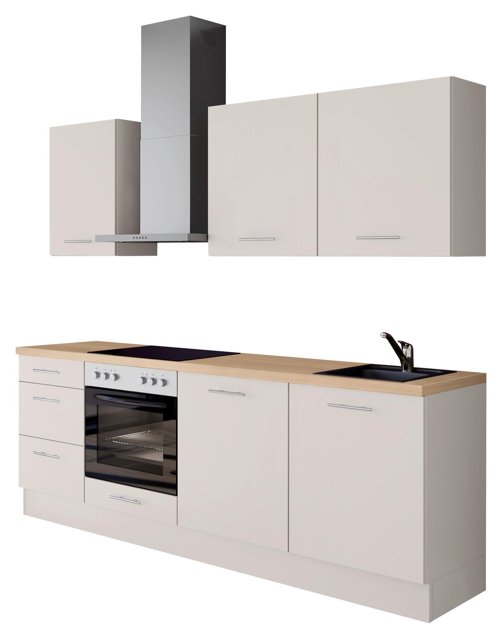Küchenblock Ip3150 - Eichefarben/Magnolie, Design, Holzwerkstoff (230cm) - Impuls