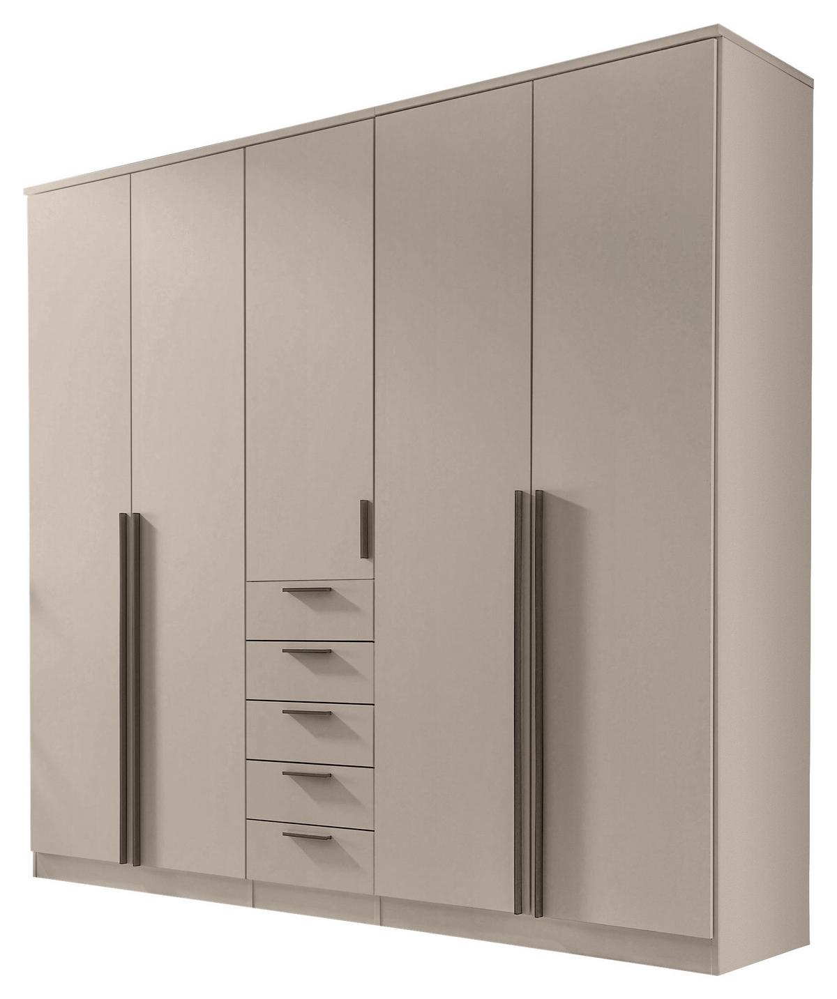 Kleiderschrank Arnis Kaschmir Dekor, Grau, B: 225cm - Kaschmir, KONVENTIONELL, Holzwerkstoff (225/210/52cm) - James Wood