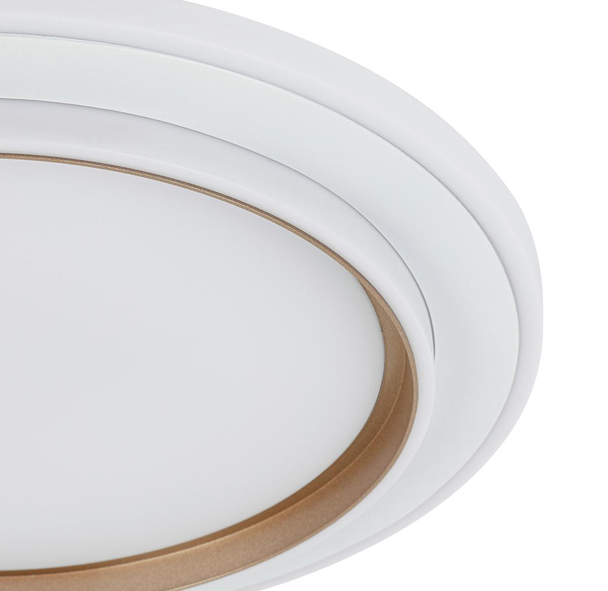 LED-Deckenleuchte Clara - Champagner/Weiß, Basics, Kunststoff/Metall (46/5,5cm) - Luca Bessoni