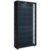 Vitrine Lumo Maxi Schwarz - Transparent/Schwarz, Design, Glas/Holzwerkstoff (59/113/18cm) - MID.YOU