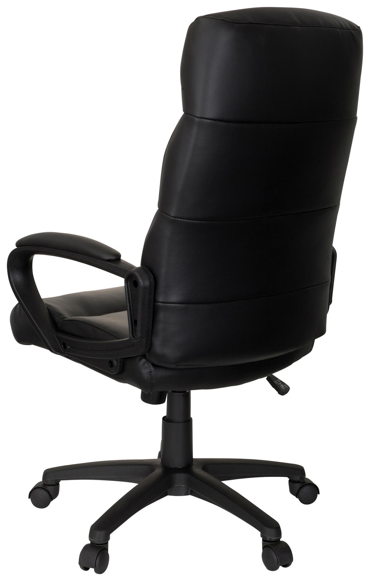 Chefsessel Futura 100 Lederlook Schwarz Bis 110kg - Schwarz, MODERN, Kunststoff/Textil (61/119/65cm) - MID.YOU