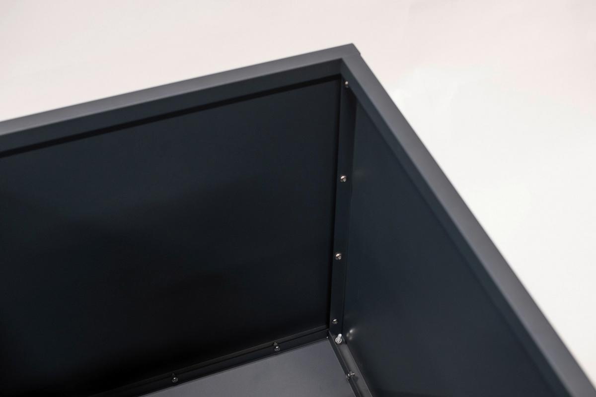 Pflanzentopf Pflanzkasten 70x70x70 - Anthrazit, Basics, Metall (70/70/70cm)