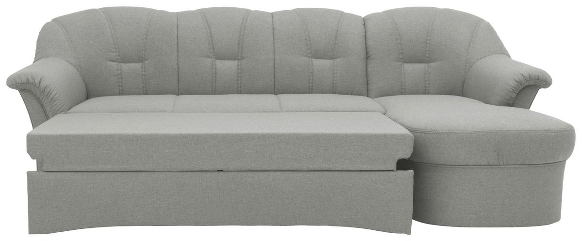Ecksofa Mit Schlaffunktion Papenburg Silberfarben - Silberfarben/Schwarz, KONVENTIONELL, Textil (233/142cm) - MID.YOU