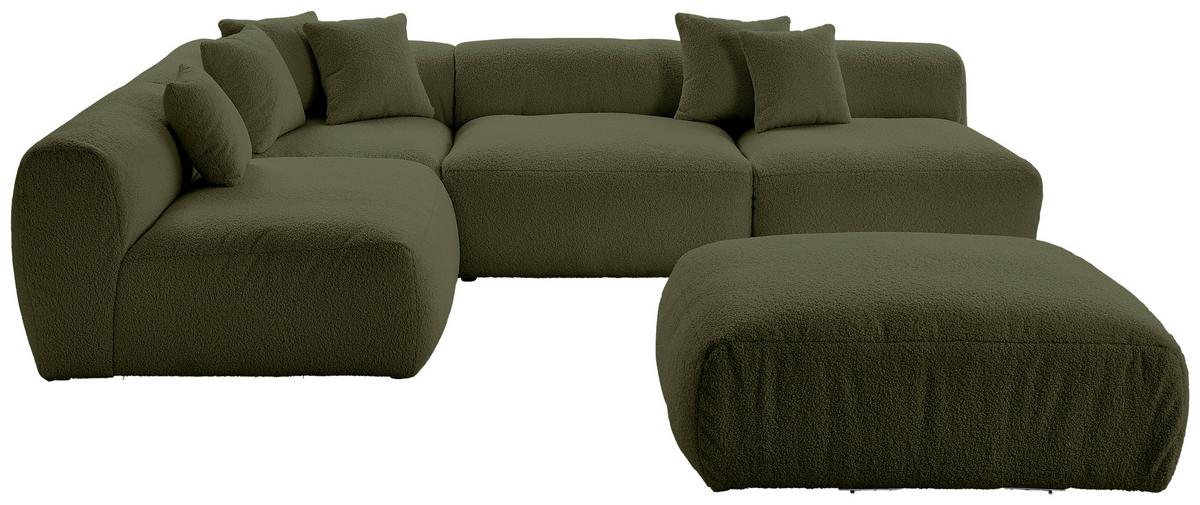 Ecksofa Bloom - Olivgrün, Trend, Textil (235/315cm) - Livetastic