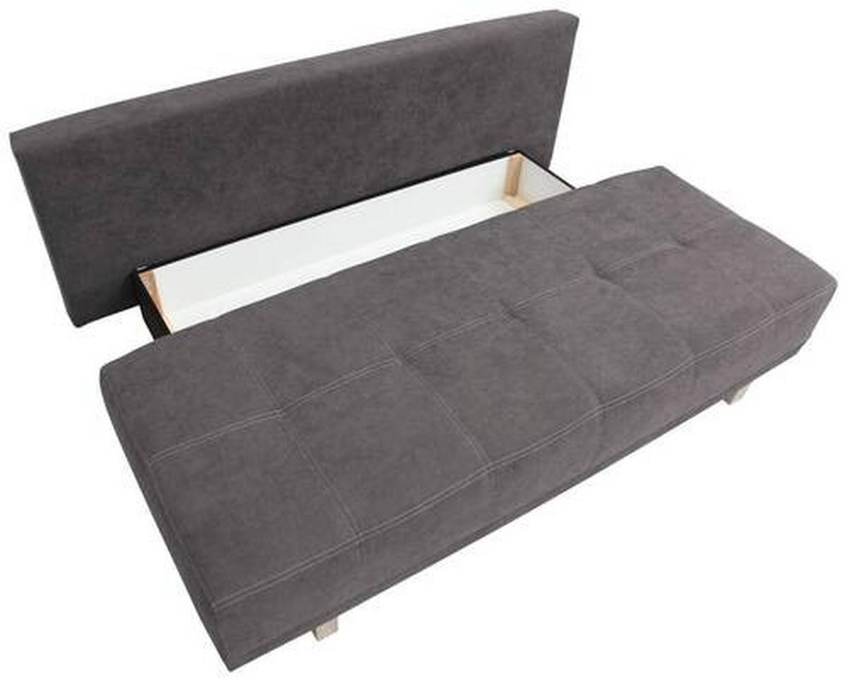 2-Sitzer-Sofa Mit Schlaffunktion Laser B: 194 cm - Chromfarben/Graubraun, Design, Textil (194/77/89cm) - MID.YOU
