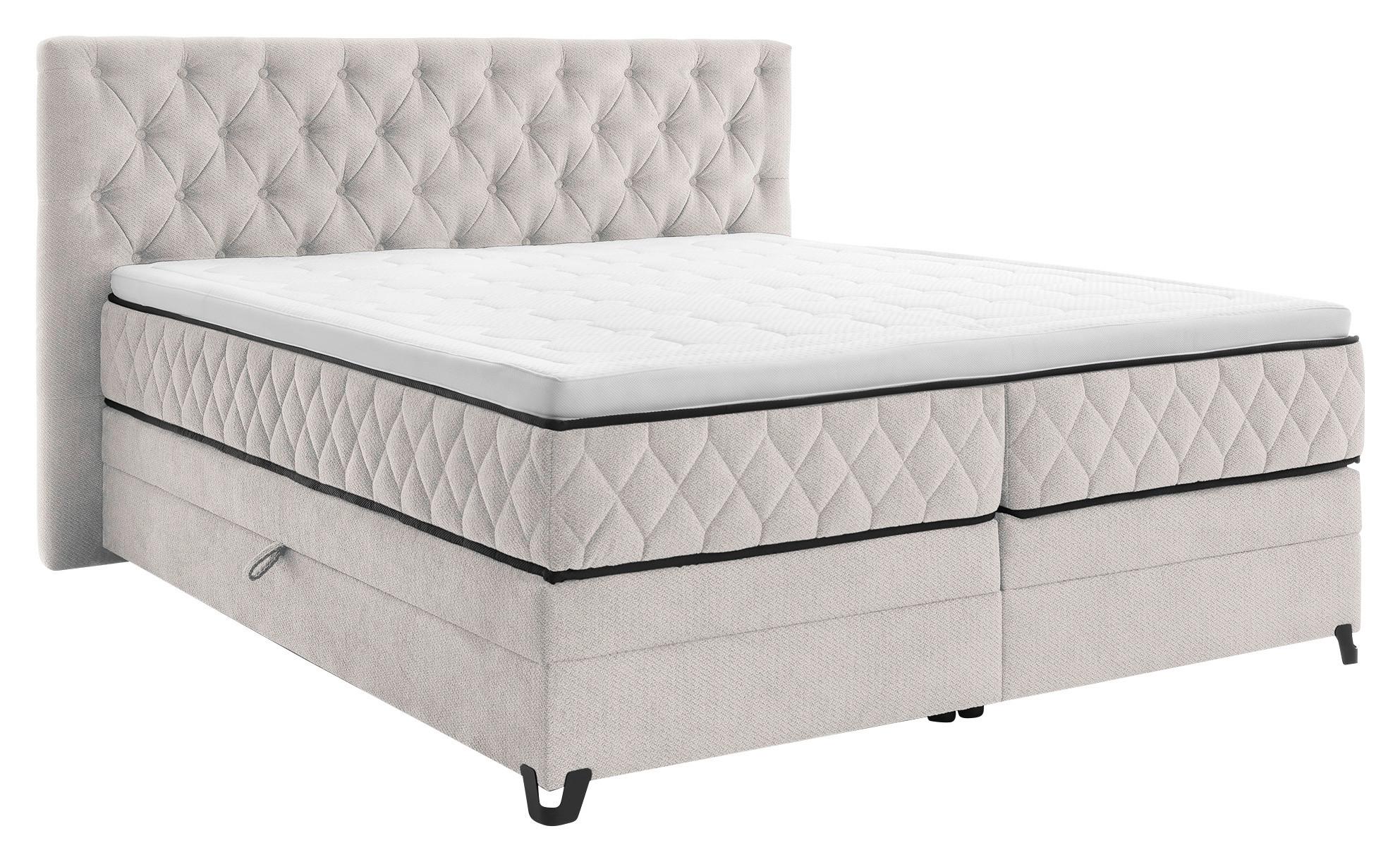 Boxspringbett Carmen A Champagner 180x200 Cm - Türkis/Champagner, KONVENTIONELL, Holz/Holzwerkstoff (180/200cm) - James Wood
