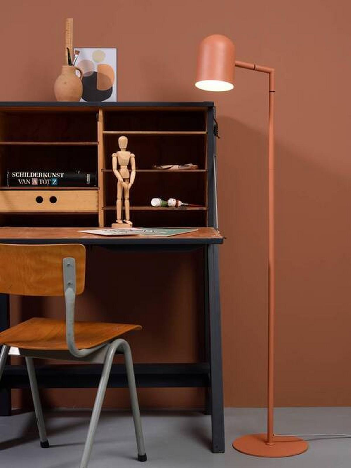 Stehlampe Marseille Terra Cotta Drehbar - Terracotta, Design, Metall (17/141/17cm) - It's about Romi