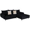 Ecksofa Wave - Schwarz, MODERN, Holz/Textil (266/189cm)