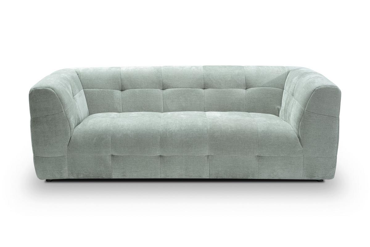 3-Sitzer-Sofa Tenso Minttürkis B: 217cm - Schwarz/Minttürkis, Basics, Holz/Textil (217/72/96cm) - MID.YOU